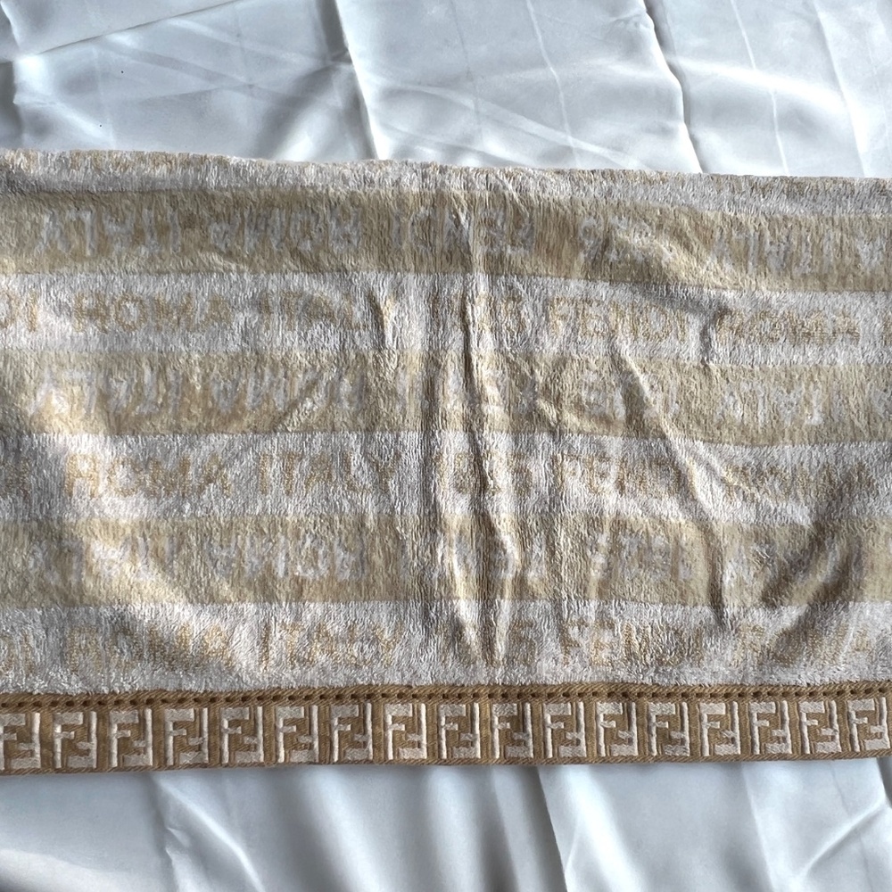 Authentic Fendi Zucca Teleria Bath Towel
